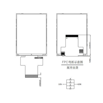 40 Pin 2.8inch Small LCD Display IPS Transmission QVGA With ST7789 IC