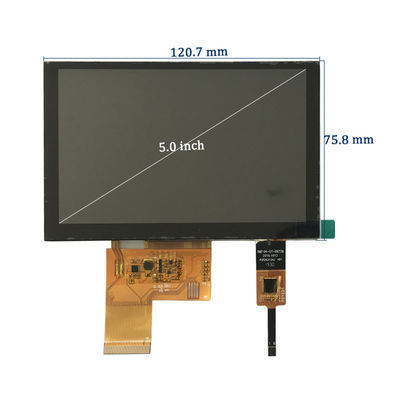 5 Inch CTP Iso9001 Lcd Touch Screen Module 800x480 24 Bits RGB