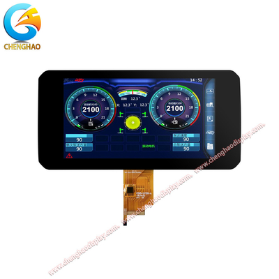 1000cd/m2 Ekran dotykowy LCD Dostosowany 7 cali 1024*600 pikseli IPS TFT