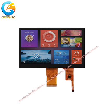 7-calowy wyświetlacz IPS 50-pin RGB 500 Cd/m2 Światłość podświetlenia dla aplikacji projektowych