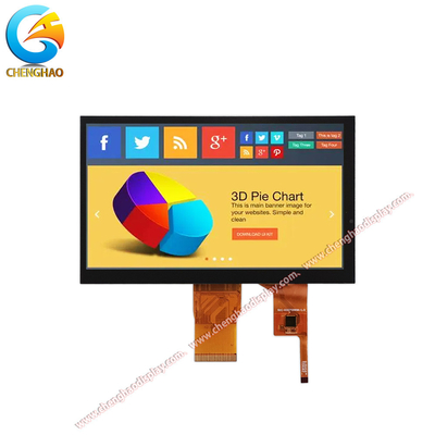 7-calowy IPS TFT LCD Display Module 1024x600 I2C Touch Interface 500 Cd/m2 Podświetlenie