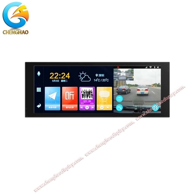 6.86 cali TFT LCD Pojemnościowy ekran dotykowy 16M Kolor 1280*480 pikseli Niestandardowy LCD TFT