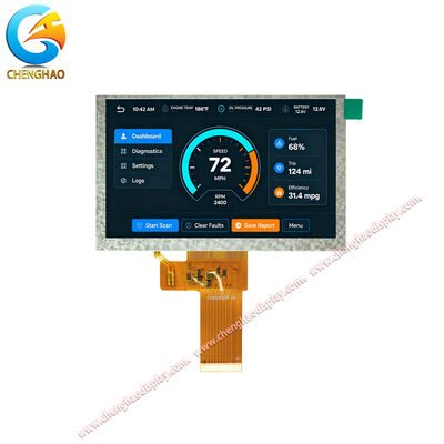 5-calowy moduł wyświetlacza IPS TFT LCD 1024x600 LVDS 500 nitów do przemysłowych HMI